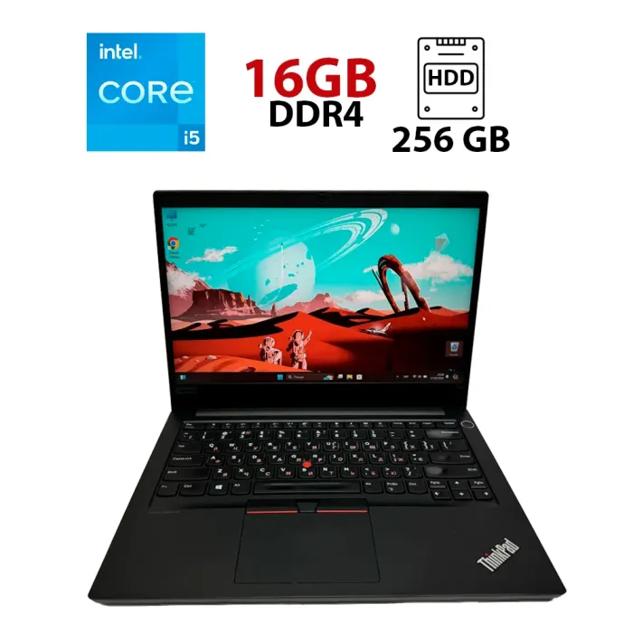 Ультрабук Lenovo ThinkPad E14 / 14" (1920x1080) IPS / Intel Core i5-10310U (4 (8) ядра по 1.7 - 3.4 GHz) / 16 GB DDR4 / 256 GB SSD / Intel UHD Graphics / WebCam б/в - зображення 1