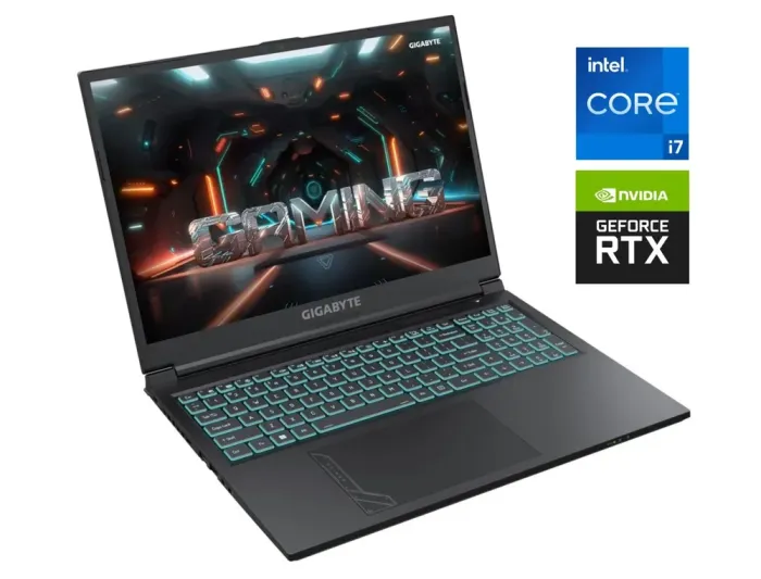 Ігровий ноутбук Gigabyte G6 KF / 16" (1920x1200) IPS / Intel Core i7-13620H (10 (16) ядер по 3.6 - 4.9 GHz) / 16 GB DDR5 / 1000 GB SSD M.2 / nVidia GeForce RTX 4060, 8 GB GDDR6, 128-bit / WebCam / Win 11 Home б/в - зображення 1