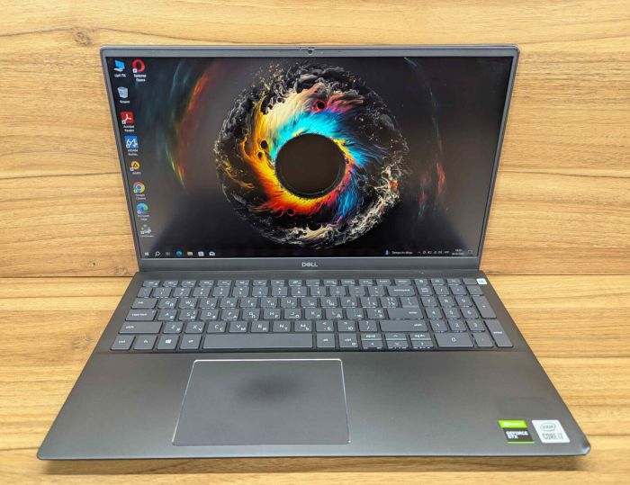Ігровий ноутбук Б-класу Dell Vostro 7500 / 15.6" (1920x1080) IPS / Intel Core i7-10750H (6 (12) ядер по 2.6 - 5.0 GHz) / 16 GB DDR4 / 512 GB SSD / nVidia GeForce GTX 1650 Ti, 4 GB GDDR6, 128-bit / WebCam / Fingerprint / Windows 10 б/в - зображення 2