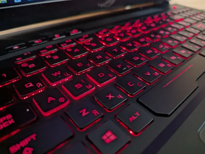 Ігровий ноутбук Б-клас Asus Gl503V / 15.6" (1920x1080) IPS / Intel Core i7-7700HQ (4 (8) ядра по 2.8 - 3.8 GHz) / 16 GB DDR4 / 256 GB SSD + 1000 GB HDD / nVidia GeForce GTX 1060, 3 GB GDDR5, 192-bit / WebCam / Windows 10 б/в - зображення 8