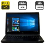 Ноутбук Dell Latitude 5580 / 15.6" (1920x1080) IPS / Intel Core i5-6200U (2 (4) ядра по 2.3 - 2.8 GHz) / 8 GB DDR4 / 256 GB SSD / Intel HD Graphics 520 / WebCam / Windows 10 Pro б/в