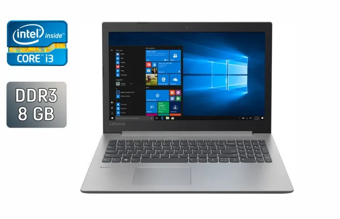 Ноутбук Б-клас Lenovo IdeaPad 330-151KB / 15.6" (1366x768) TN / Intel Core i3-8130U (2 (4) ядра по 2.2 - 3.4 GHz) / 8 GB DDR4 / 256 GB SSD / Intel UHD Graphics 620 / WebCam / Windows 10 б/в - зображення 1