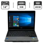 Ноутбук Fujitsu LifeBook S752 / 14" (1366x768) TN / Intel Core i5-3320M (2 (4) ядра по 2.6 - 3.3 GHz) / 8 GB DDR3 / 240 GB SSD / Intel HD Graphics 4400 / Windows 10 Pro б/в