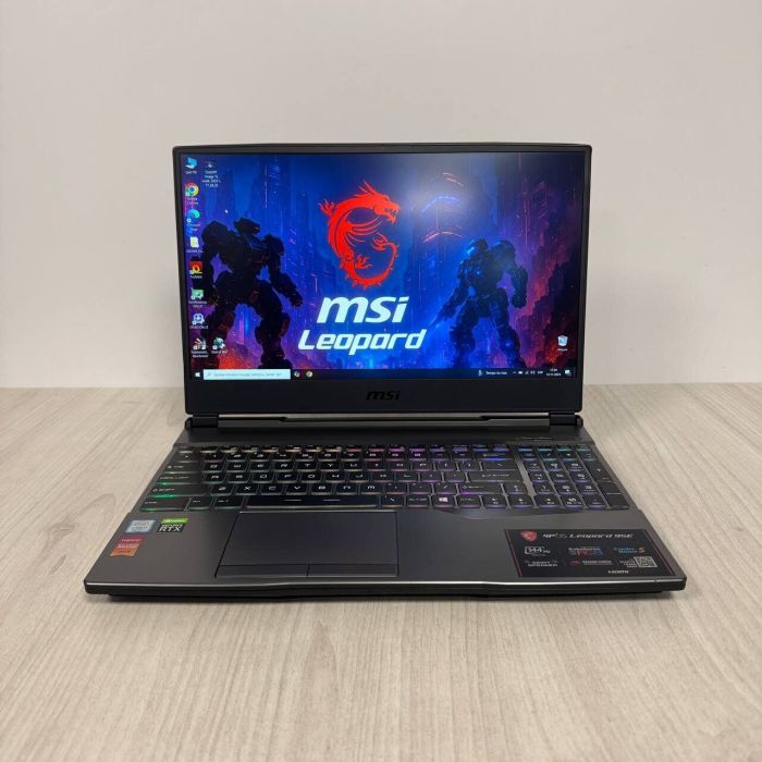 Ігровий ноутбук MSI Leopard GP65 9SE / 15,6" (1920x1080) IPS / Intel Core i7-9750H (6 (12) ядер по 2,6 - 4,5 ГГц) / 16 ГБ DDR4 / 512 ГБ SSD / nVidia GeForce RTX 2060, 6 ГБ GDDR6, 192-біт / WebCam б/в - зображення 2