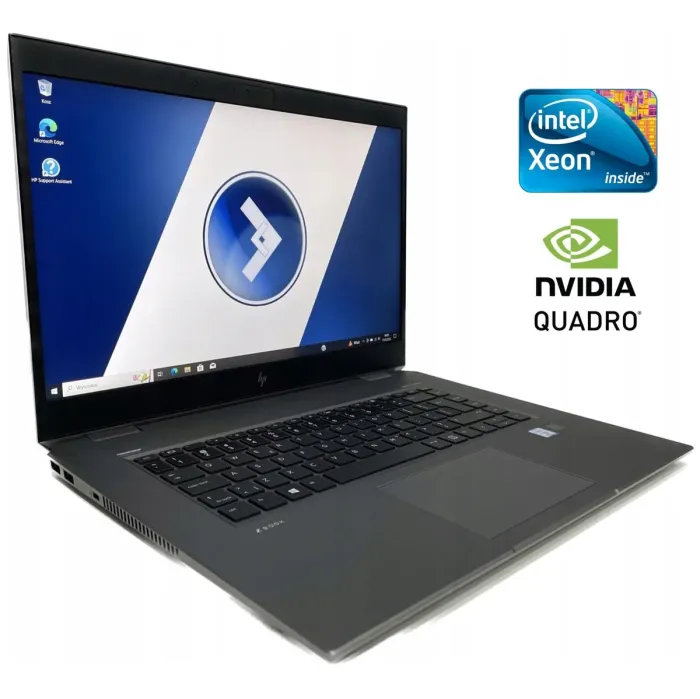 Мобільна робоча станція Б-класу HP ZBook Studio G5 / 15.6" (1920x1080) IPS / Intel Xeon E-2176M (6 (12) ядер по 2,7 - 4,4 ГГц) / 16 ГБ DDR4 / 512 ГБ SSD NVMe / nVidia Quadro P2000, 4 ГБ DDR5, 128-біт / WebCam / Win 10 Pro б/в - зображення 1