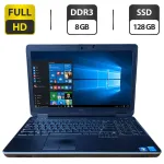 Ноутбук Dell Latitude E6540 / 15.6" (1920x1080) TN / Intel Core i5-4300M (2 (4) ядра по 2.6 - 3.3 GHz) / 8 GB DDR3 / 128 GB SSD / Intel HD Graphics 4600 / WebCam б/в