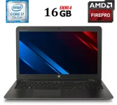 Мобільна робоча станція HP ZBook 15u G4 / 15.6" (1920x1080) TN / Intel Core i7-7500U (2 (4) ядра по 2.7 - 3.5 GHz) / 16 GB DDR4 / 250 GB SSD M.2 / AMD FirePro W4190M, 2 GB GDDR5, 128-bit / WebCam / USB 3.1 / DisplayPort б/в
