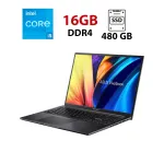 Ультрабук Asus VivoBook X1605ZA-MB531 / 16" (1920x1080) IPS / Intel Core i5-1235U (10 (12) ядер по 3.3 - 4.4 GHz) / 16 GB DDR4 / 480 GB SSD / Intel Iris Xe Graphics / WebCam б/в