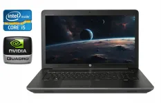 Мобільна робоча станція Б-класу HP zBook 17 G3 / 17,3" (1600x900) TN / Intel Core i5-6440HQ (4 ядра по 2,6 - 3,5 ГГц) / 16 ГБ DDR4 / 512 ГБ SSD / nVidia Quadro M1000M, 2 ГБ DDR3, 128-біт / WebCam / Fingerprint б/в