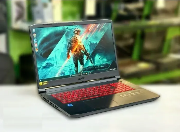Ігровий ноутбук Б-клас Acer Nitro 5 AN517-53 / 17.3" (1920x1080) IPS / Intel Core i5-11300H (4 (8) ядра по 2.6 - 4.4 GHz) / 16 GB DDR4 / 512 GB SSD M.2 / nVidia GeForce RTX 3050, 4 GB GDDR5, 128-bit / WebCam / Win 11 Home б/в - зображення 2