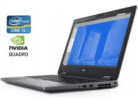 Мобільна робоча станція Dell Precision 7530 / 15.6" (1920x1080) IPS / Intel Core i5-8400H (4 (8) ядер по 2.5 - 4.2 GHz) / 32 GB DDR4 / 256 GB SSD / nVidia Quadro P1000, 4 GB GDDR5, 128-bit / WebCam б/в