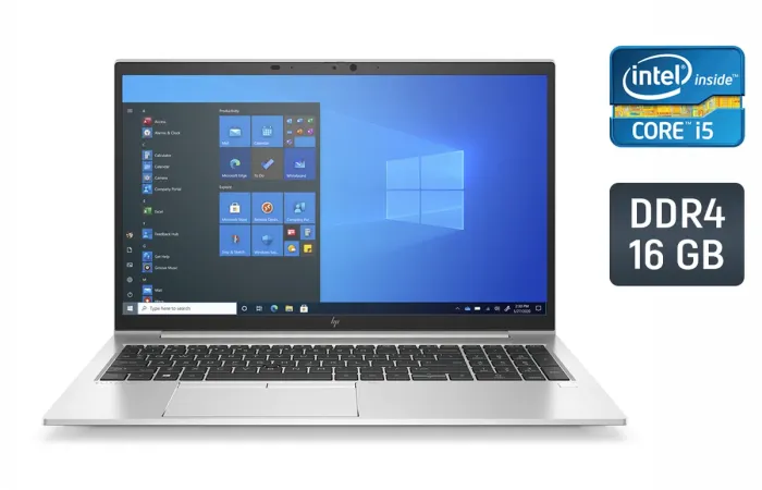Ультрабук HP EliteBook 850 G8 / 15.6" (1920x1080) IPS / Intel Core i5-1145G7 (4 (8) ядра по 2.6 - 4.4 GHz) / 16 GB DDR4 / 256 GB SSD / Intel Iris Xe Graphics / WebCam / TouchID б/в - зображення 1
