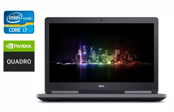Мобільна робоча станція Dell Precision 7720 / 17.3" (1920x1080) IPS / Intel Core i7-7920HQ (4 (8) ядра по 3.1 - 4.1 GHz) / 32 GB DDR4 / 512 GB SSD + 500 GB HDD / nVidia Quadro P3000, 6 GB GDDR5, 192-bit / WebCam / Windows 10 б/в - зображення 1