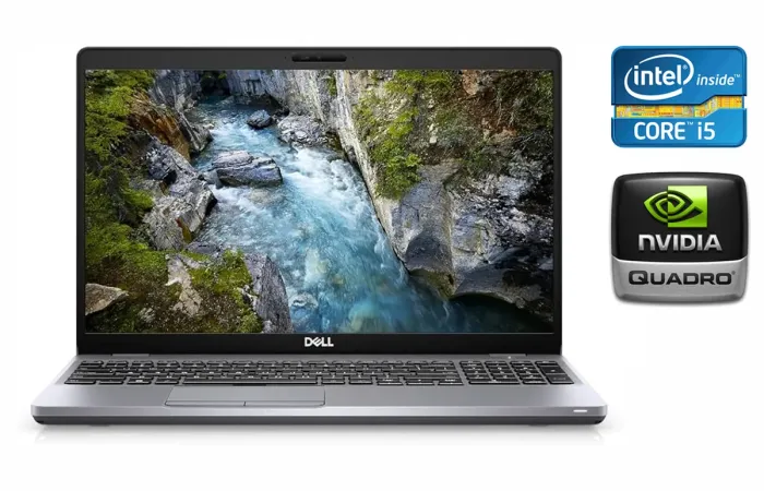 Мобільна робоча станція Dell Precision 3550 / 15.6" (1920x1080) IPS / Intel Core i5-10310U (4 (8) ядра по 1.7 - 4.4 GHz) / 16 GB DDR4 / 512 GB SSD / nVidia Quadro P520, 2 GB GDDR5, 64-bit / WebCam / HDMI б/в - зображення 1