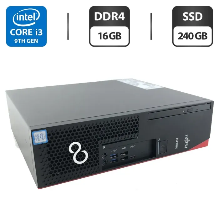 Комп'ютер Fujitsu Esprimo D738 E85 SFF / Intel Core i3-9100 (4 ядра по 3.6 - 4.2 GHz) / 16 GB DDR4 / 240 GB SSD / Intel UHD Graphics 630 б/в - зображення 1