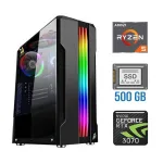 Ігровий ПК Tower / AMD Ryzen 5 5500 (6 (12) ядер по 3.6 - 4.2 GHz) NEW / 16 GB DDR4 NEW / 500 GB SSD NEW / nVidia GeForce RTX 3070, 8 GB GDDR6, 256-bit / 600W NEW б/в