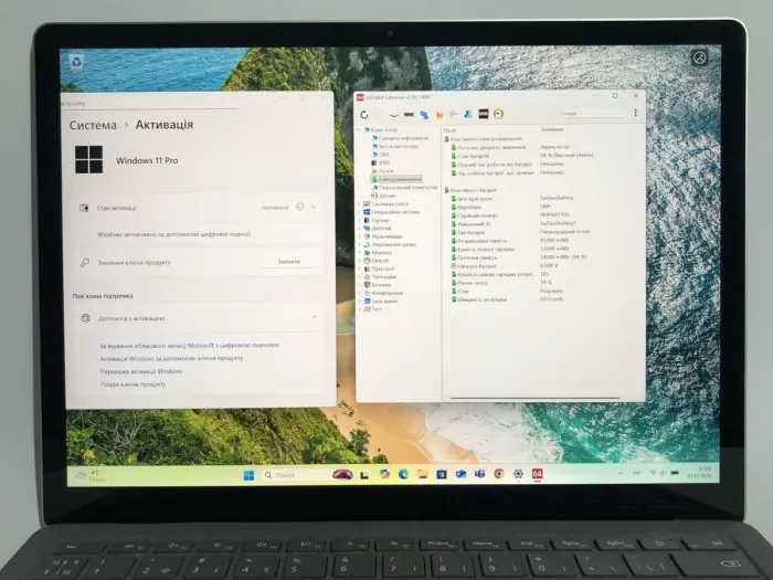 Ультрабук Б-клас Microsoft Surface Laptop 3 1867 / 13.5" (2256x1504) IPS Touch / Intel Core i5-1035G7 (4 (8) ядра по 1.2 - 3.7 GHz) / 16 GB DDR4 / 256 GB SSD NVMe / Intel Iris Plus Graphics / WebCam / Win 11 Pro б/в - зображення 10