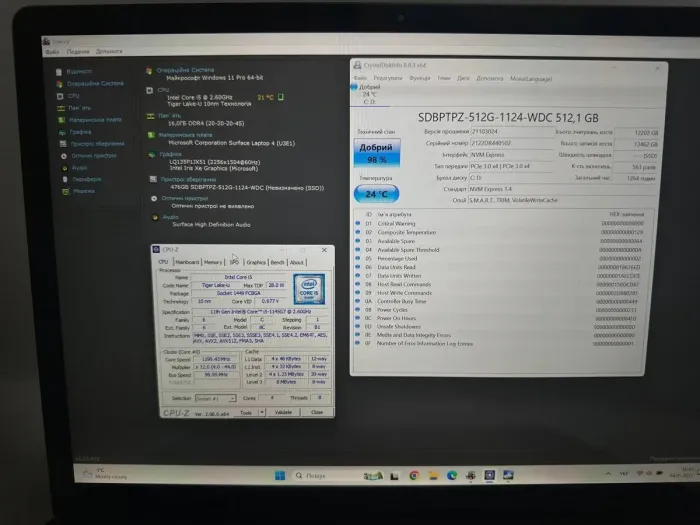 Ультрабук Microsoft Surface laptop 4 Model 1951 / 13.5" (2256x1504) IPS Touch / Intel Core i5-1145G7 (4 (8) ядра по 2.6 - 4.4 GHz) / 16 GB DDR4 / 512 GB SSD M.2 / Intel Iris Xe Graphics / WebCam б/в - зображення 9