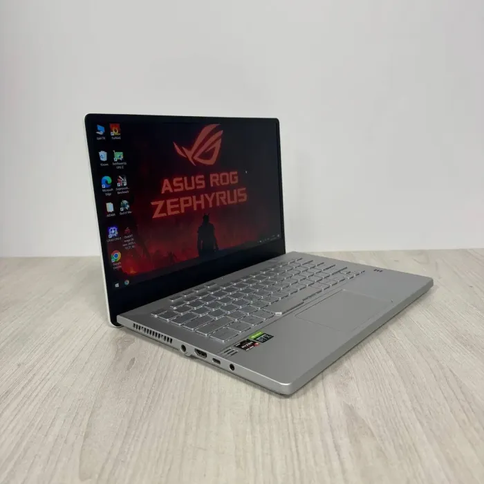 Ігровий ультрабук Б-класу Asus ROG Zephyrus G14 GA401IV / 14" (1920x1080) IPS / AMD Ryzen 9 4900HS (8 (16) ядер по 3,0 - 4,3 ГГц) / 16 ГБ DDR4 / 512 ГБ SSD NVMe / nVidia GeForce RTX 2060 Max-Q, 6 ГБ GDDR6, 192-біт б/в - изображение 5