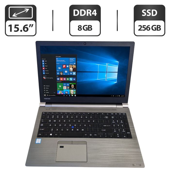 Ноутбук Toshiba Tecra Z50-E / 15.6" (1366x768) TN / Intel Core i5-7300U (2 (4) ядра по 2.6 - 3.5 GHz) / 8 GB DDR4 / 256 GB SSD / Intel HD Graphics 620 / WebCam б/в - зображення 1