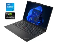 Ультрабук Б-клас Lenovo ThinkPad E14 Gen 2 / 14" (1920x1080) IPS / Intel Core i5-1135G7 (4 (8) ядра по 2.4 - 4.2 GHz) / 16 GB DDR4 / 512 GB SSD NVMe / nVidia GeForce MX450, 2 GB GDDR6, 64-bit / WebCam / Win 10 Pro б/в