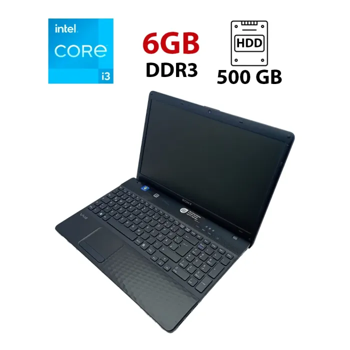 Ноутбук Sony VPC156 / 15.6" (1366x768) TN / Intel Core i3-350M (2 (4) ядра по 2.26 GHz) / 6 GB DDR3 / 500 GB HDD / Intel HD Graphics / WebCam б/в - зображення 1