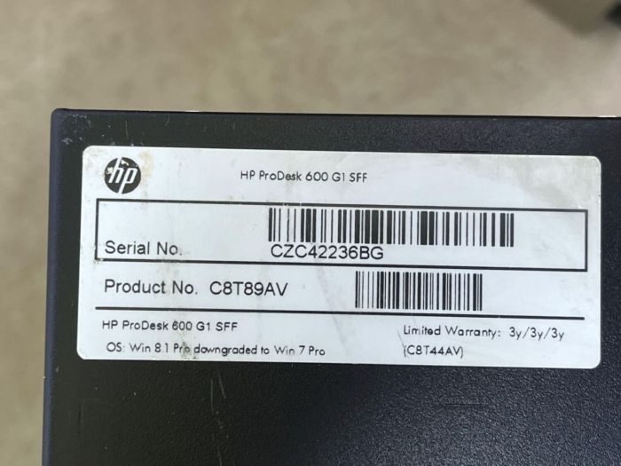 Комп'ютер HP ProDesk 600 G1 SFF / Intel Core i5-4460 (4 ядра по 3.2 - 3.4 GHz) / 16 GB DDR3 / 500 GB HDD / Intel HD Graphics 4600 б/в - зображення 13