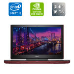 Ігровий ноутбук Dell Inspiron 15 7567 / 15.6" (1920x1080) IPS / Intel Core i5-7300HQ (4 ядра по 2,5 - 3,5 ГГц) / 16 ГБ DDR4 / 128 ГБ SSD + 1000 ГБ HDD / nVidia GeForce GTX 1050 Ti, 4 ГБ GDDR5, 128-bit / WebCam б/в
