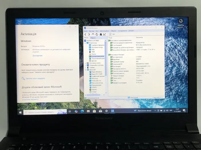 Ноутбук Б-клас Lenovo B50-80 / 15.6" (1366x768) TN / Intel Core i3-4005U (2 (4) ядра по 1.7 GHz) / 8 GB DDR3 / 128 GB SSD / Intel HD Graphics 4400 / WebCam / Win 10 Pro б/в - зображення 10