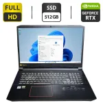 Ігровий ноутбук Acer Nitro 5 / 17.3" (1920x1080) IPS / Intel Core i5-10300H (4 (8) ядра по 2.5 - 4.5 GHz) / 16 GB DDR4 / 512 GB SSD / nVidia GeForce RTX 3060, 6 GB GDDR6, 192-bit / WebCam б/в