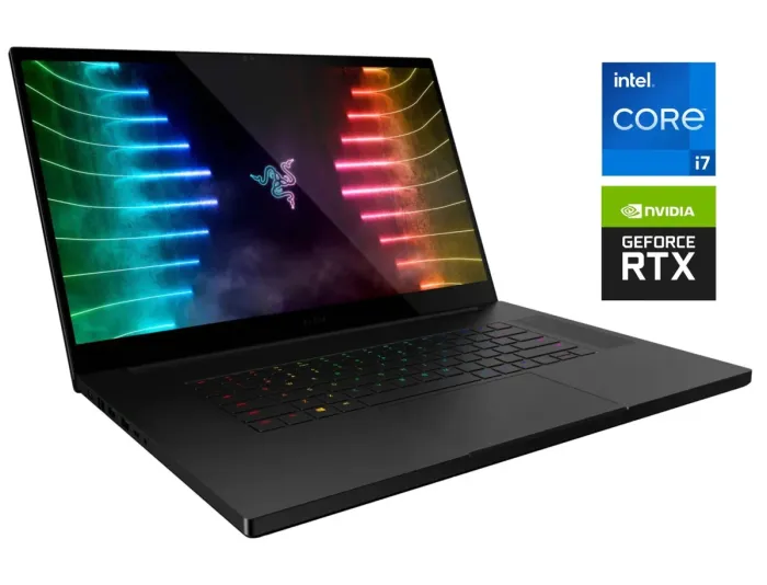 Ігровий ноутбук Б-клас Razer Blade RZ09-0406 / 17.3" (1920x1080) IPS / Intel Core i7-11800H (8 (16) ядер по 2.3 - 4.6 GHz) / 16 GB DDR4 / 1000 GB SSD / nVidia GeForce RTX 3060, 6 GB GDDR6, 192-bit / Win 11 Home б/в - зображення 1
