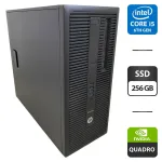 Комп'ютер HP EliteDesk 800 G2 Tower / Intel Core i5-6500 (4 ядра по 3,2 - 3,6 ГГц) / 16 ГБ DDR4 / 256 ГБ SSD / nVidia Quadro K1200, 4 ГБ GDDR5, 128-біт / DVD-ROM б/в