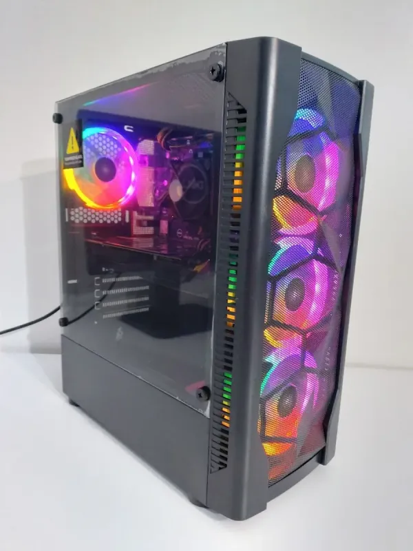 Комплект ПК: 1stPlayer D4-4R1-WH Tower / Intel Core i5-7400 (4 ядра по 3.0 - 3.5 GHz) / 16 GB DDR4 / 250 GB SSD M.2 + 1000 GB HDD / nVidia GeForce GTX 1060, 6 GB GDDR5, 192-bit + Монітор LG 24MB37PM-B / 24" (1920x1080) IPS б/в - зображення 3