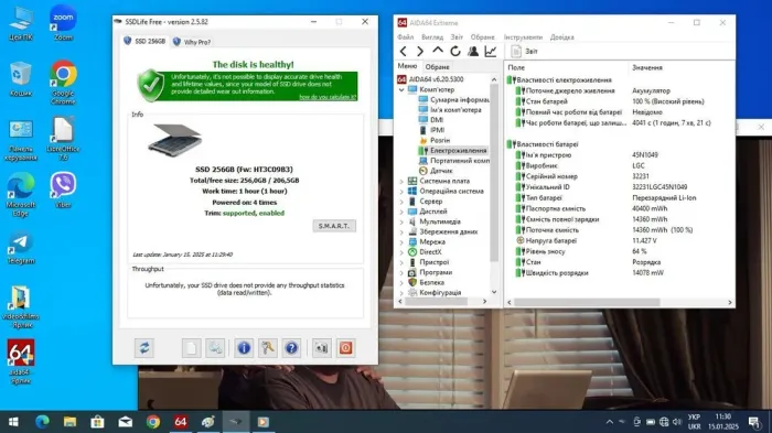 Ноутбук Lenovo B590 / 15.6" (1366x768) TN / Intel Pentium 2030M (2 ядра по 2.5 GHz) / 8 GB DDR3 / 256 GB SSD / nVidia GeForce GT 720M, 1 GB DDR3, 64-bit / WebCam б/в - зображення 9