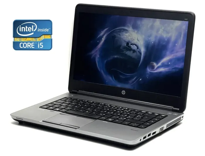 Ноутбук HP ProBook 640 G1 / 14" (1366x768) TN / Intel Core i5-4210M (2 (4) ядра по 2.6 - 3.2 GHz) / 16 GB DDR3 / 240 GB SSD / Intel HD Graphic 4600 / WebCam б/в - зображення 1