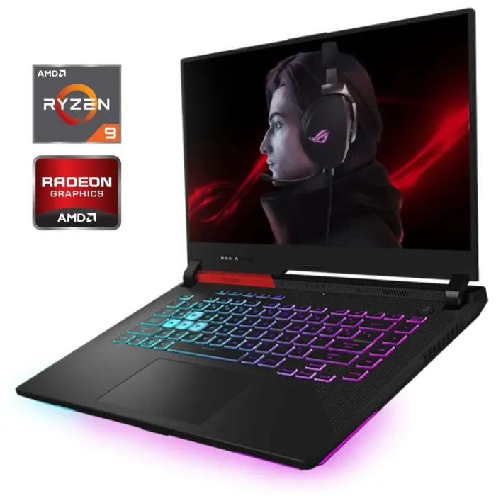 Ігровий ноутбук Б-класу Asus ROG Strix G15 Advantage Edition G513QY / 15.6" (2560x1440) IPS / AMD Ryzen 9 5980HX (8 (16) ядер по 3,3 - 4,8 ГГц) / 16 ГБ DDR4 / 512 ГБ SSD NVMe / AMD Radeon RX 6800M, 12 ГБ GDDR6, 192-біт б/в - зображення 1