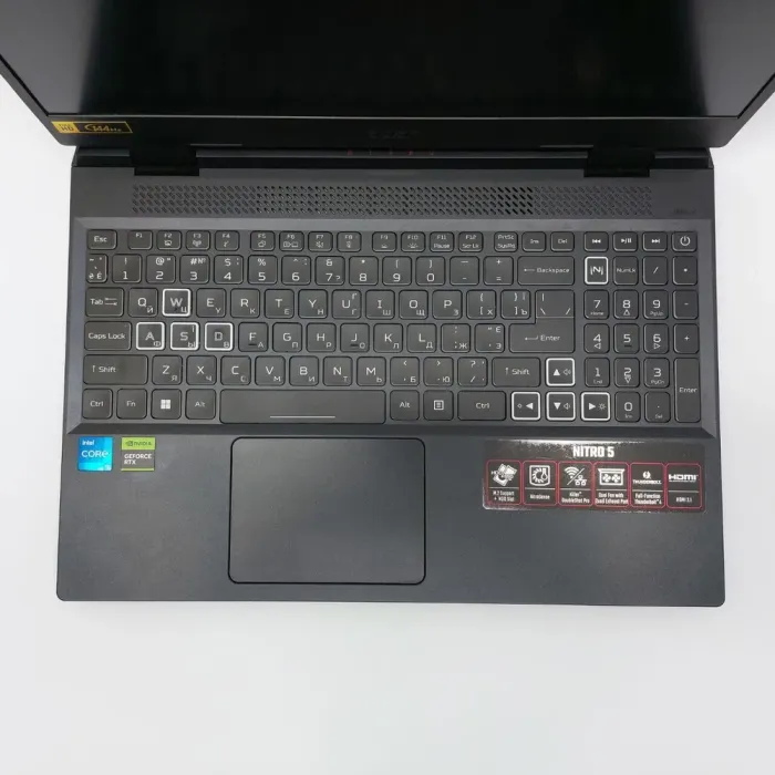Ігровий ноутбук Б-класу Acer Nitro 5 / 15,6" (1920x1080) IPS / Intel Core i5-12450H (8 (12) ядер по 3.3 - 4.4 GHz) / 16 GB DDR4 / 512 GB SSD M.2 / nVidia GeForce RTX 3050 Ti, 4 GB GDDR6, 128-bit / WebCam б/в - зображення 3