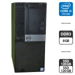 Комп'ютер Dell OptiPlex 5040 Tower / Intel Core i3-6100 (2 (4) ядра по 3.7 GHz) / 8 GB DDR3 / 120 GB SSD + 120 GB SSD / Intel HD Graphics 530 б/в