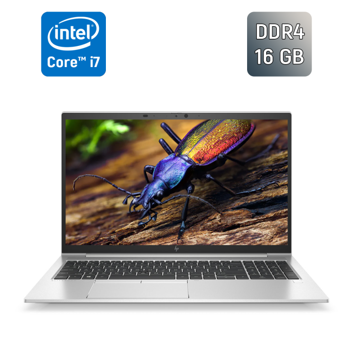 Ультрабук HP EliteBook 850 G8 / 15.6" (1920x1080) IPS / Intel Core i7-1185G7 (4 (8) ядра по 3.0 - 4.8 GHz) / 16 GB DDR4 / 500 GB SSD / Intel Iris Xe Graphics / WebCam / TouchID / Windows 10 б/в - зображення 1