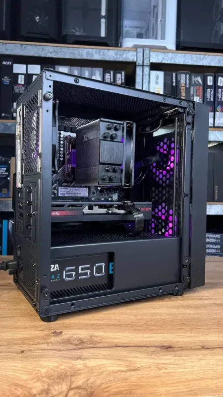 Збірка під замовлення: ігровий ПК ProLogix E102 Tempered Glass and Mesh Black Tower / AMD Ryzen 7 5700X (8 (16) ядер по 3.4 - 4.6 GHz) / 16 GB DDR4 / 512 GB SSD M.2 / AMD Radeon RX 7600, 8 GB GDDR6, 128-bit / 650W б/в - зображення 7
