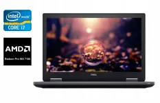 Мобільна робоча станція Dell Precision 7730 / 17.3" (1920x1080) IPS / Intel Core i7-8750H (6 (12) ядер по 2.2 - 4.1 GHz) / 16 GB DDR4 / 512 GB SSD / AMD Radeon Pro WX 7100, 8 GB GDDR5, 256-bit / HDMI б/в