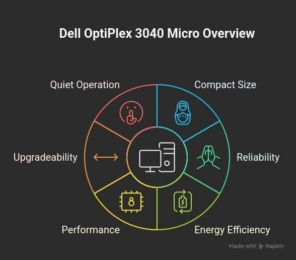 Неттоп Dell OptiPlex 3040 Micro USFF / Intel Core i5-6500T (4 ядра по 2,5 - 3,1 ГГц) / 12 ГБ DDR3 / 750 ГБ HDD / Intel HD Graphics 530 / Блок живлення / Windows 11 Pro б/в - зображення 9