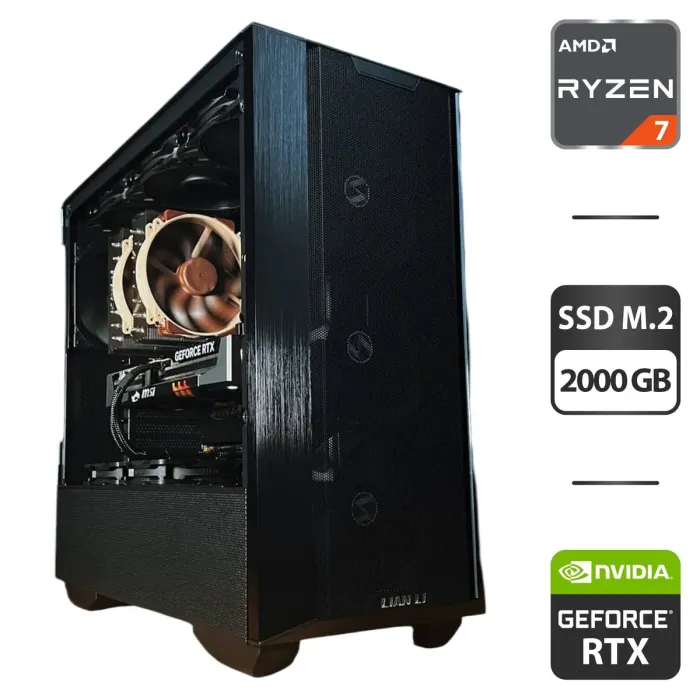 Збірка на замовлення: ігровий Lian-Li Lancool III Black Tower / AMD Ryzen 7 9800X3D (8 (16) ядер по 4,7 - 5,2 ГГц) / 64 ГБ DDR5 / 2000 ГБ SSD M.2 / nVidia GeForce RTX 5080, 16 ГБ GDDR7, 256-біт / 850 Вт б/в - зображення 1