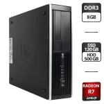 Ігровий ПК HP Compaq Pro 6300 SFF / Intel Core i5-3470 (4(8) ядра по 3.2-3.6 GHz) / 8 GB DDR3 / 120GB SSD + 500GB HDD / AMD Radeon R7 350, 4GB GDDR5, 128-bit / HDMI б/в