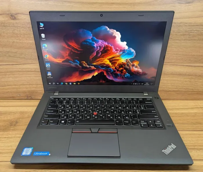 Ноутбук Lenovo ThinkPad T460 / 14" (1920x1080) IPS / Intel Core i7-6600U (2 (4) ядра по 2.6 - 3.4 GHz) / 8 GB DDR4 / 240 GB SSD / Intel HD Graphics 520 / WebCam / TouchID / Windows 10 б/в - зображення 2