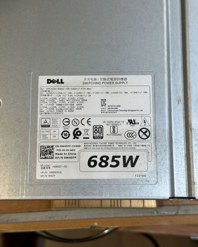 Системний блок Dell Precision 5810 Tower / Intel Xeon E5-1630 v4 (4 (8) ядра по 3,7 - 4,0 ГГц) / 32 ГБ DDR4 ECC / без HDD / без відео / 685 Вт / DVD-RW б/в - зображення 12