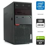 Комп'ютер Lenovo ThinkCentre M900 Tower / Intel Core i5-6500 (4 ядра по 3.2 - 3.6 GHz) / 8 GB DDR4 / 240 GB SSD / nVidia GeForce GT 720, 1 GB GDDR3, 64-bit / DVD-ROM / DisplayPort б/в