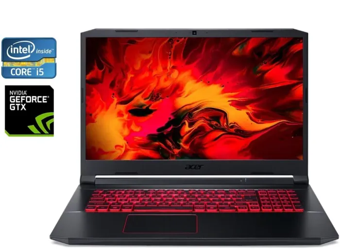 Ігровий ноутбук Б-клас Acer Nitro 5 AN515-54 / 15.6" (1920x1080) IPS / Intel Core i5-9300H (4 (8) ядра по 2.4 - 4.1 GHz) / 8 GB DDR4 / 256 GB SSD / nVidia GeForce GTX 1050, 3 GB GDDR5, 96-bit / WebCam б/в - зображення 1