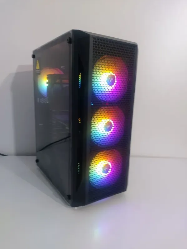 Ігровий ПК 1stPlayer X5 Firebase Tower / AMD Ryzen 5 3600 (6 (12) ядер по 3.6 - 4.2 GHz) / 16 GB DDR4 / 128 GB SSD M.2 + 512 GB SSD / AMD Radeon RX 580, 8 GB GDDR5, 256-bit / 500W б/в - зображення 2