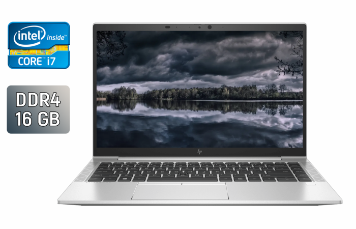 Ультрабук HP EliteBook 840 G8 / 14" (1920x1080) IPS / Intel Core i7-1185G7 (4 (8) ядра по 3.0 - 4.8 GHz) / 16 GB DDR4 / 512 GB SSD / Intel Iris Xe Graphics / WebCam / Fingerprint / Windows 11 б/в - зображення 1